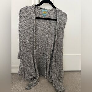 C&C Grey & White Knit Cardigan
